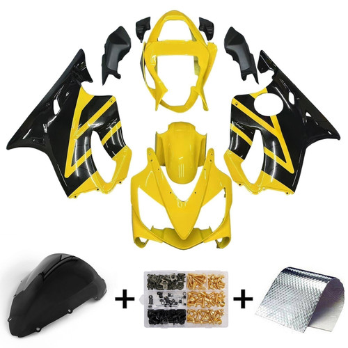 Amotopart Fairings Honda CBR 600 F4i Yellow & Black F4i Racing (2001-2003)