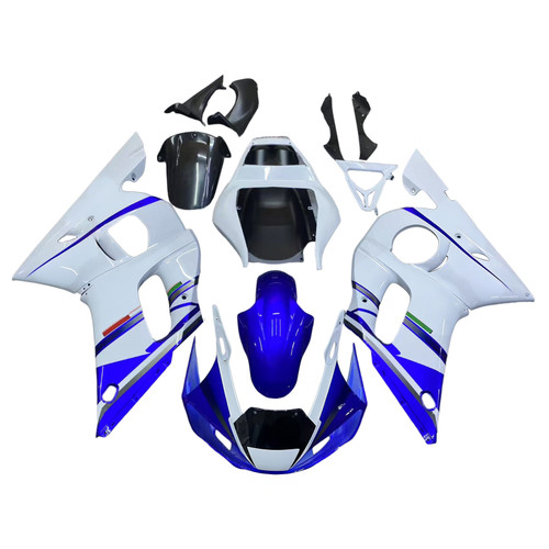 Amotopart Fairings Yamaha YZF-R6 White & Blue No.46 FIAT R6 Racing (1998-2002)