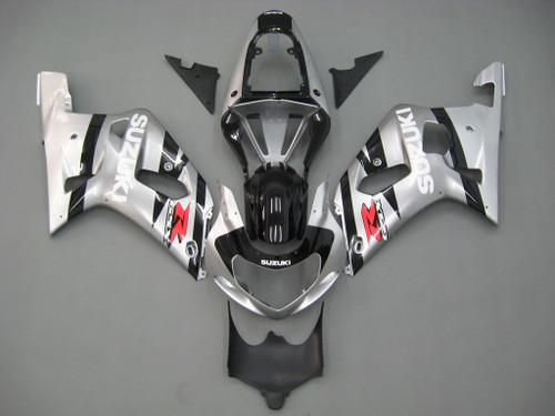 Fairings Suzuki GSXR 600 Silver 2-Tone GSXR Racing  (2001-2003)