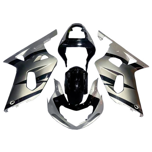 Amotopart Fairings Suzuki GSXR 600 Silver 2-Tone GSXR Racing  (2001-2003)