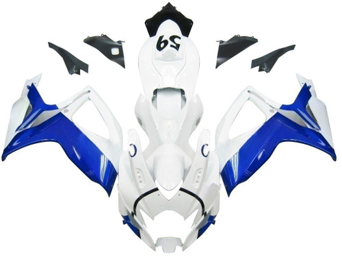 Amotopart Fairings Suzuki GSXR 600 750 White & Blue Jordan Racing  (2006-2007)