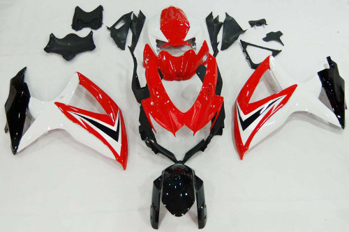Amotopart Fairings Suzuki GSXR 600 750 Red White Black GSXR Racing  (2008-2010)