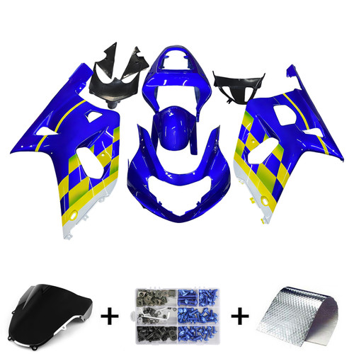 Amotopart Fairings Suzuki GSXR 600 Blue Movistar Suzuki Racing  (2001-2003)