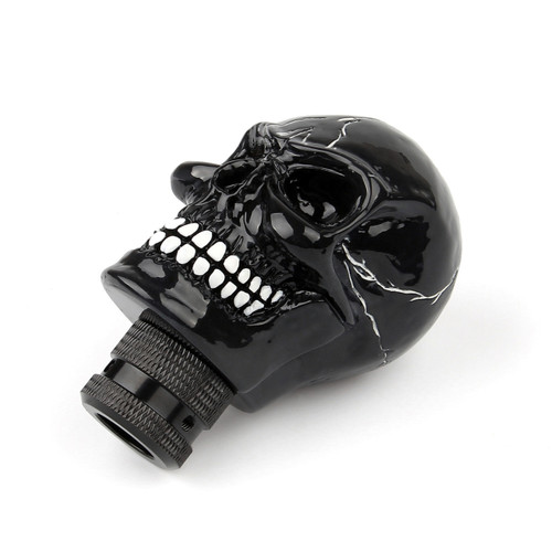 Universal Resin Manual Operation Car Truck Gear Shift Knob Skull Head Black