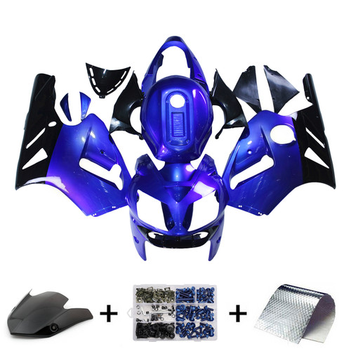 Amotopart Fairings Kawasaki ZX12R Ninja Blue Black ZX12R Racing (2002-2005)