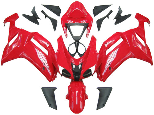 Amotopart Fairings Kawasaki ZX6R ZX636 Red Ninja ZX6R Racing  (2007-2008)