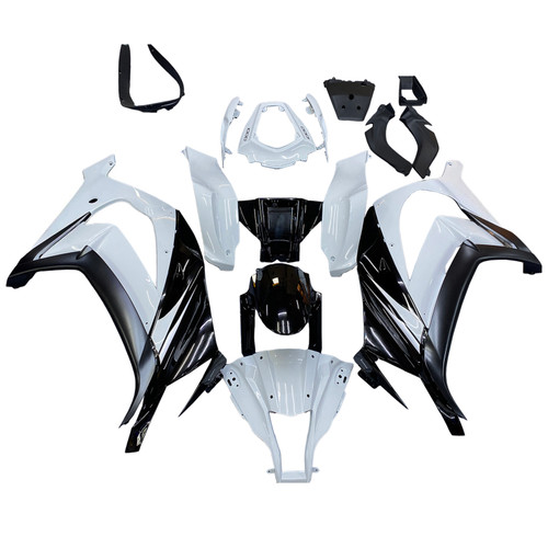 Amotopart Fairings Plastics Kawasaki ZX10R Ninja White ZX10R Racing (2011-2015)