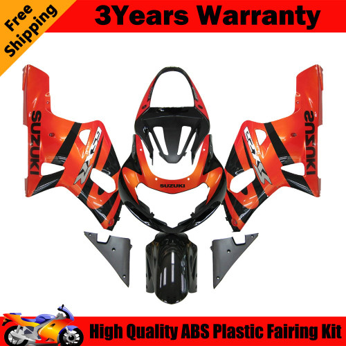 Fairings Suzuki GSXR 750 Orange Metallic & Black GSXR Racing (2001-2003)