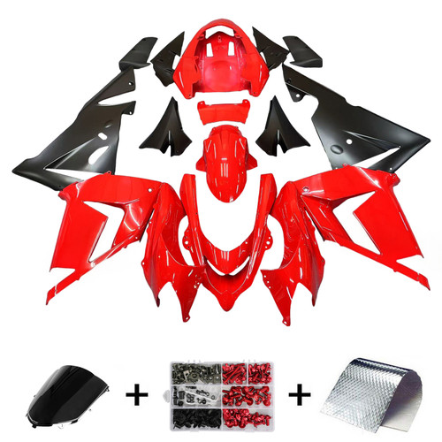 Amotopart Fairings Kawasaki ZX10R Red and Black Ninja Racing (2004-2005)