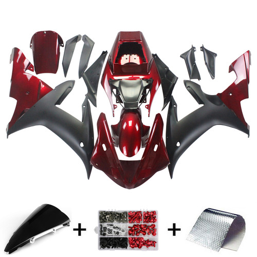 Fairings Yamaha YZF-R1 Red & Black R1 Racing (2002-2003)