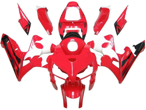Amotopart Fairings Honda CBR 600 RR Red White Black Tribal CBR Racing (2005-2006)