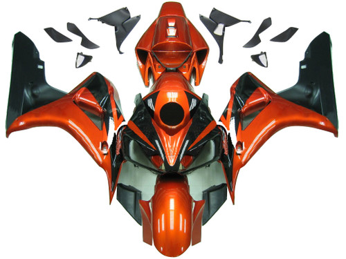 Amotopart Fairings Honda CBR 1000 RR Orange Metallic & Black CBR Racing (2006-2007)