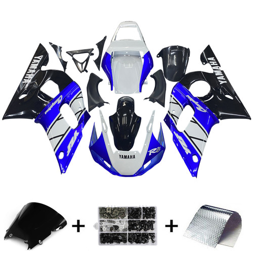  Amotopart Fairings Yamaha YZF-R6 Blue Black Champions R6 Racing (1998-2002)