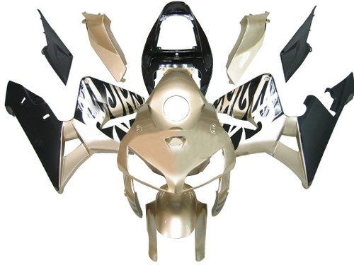 Amotopart Fairings Honda CBR 600 RR Gold & Black Tribal Tatoo Racing (2005-2006)