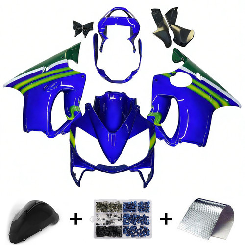 Amotopart Fairings Honda CBR 600 F4i Blue & Green Movistar Racing (2001-2003)
