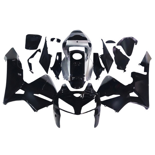 Amotopart Fairings Honda CBR 600 RR Black & Silver SevenStars Racing (2005-2006)