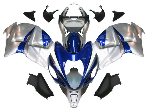 Amotopart Fairings Suzuki GSX1300 Hayabusa Silver and Blue Hayabusa Racing  (1999-2007)