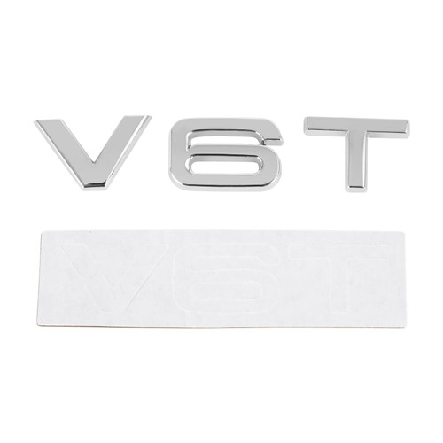 V6T Emblem Badge Audi A1 A3 A4 A5 A6 A7 Q3 Q5 Q7 S6 S7 S8 S4 Sq5 Chrome V6T Emblem Badge Audi A1 A3 A4 A5 A6 A7 Q3 Q5 Q7 S6 S7 S8 S4 Sq5 Chrome
