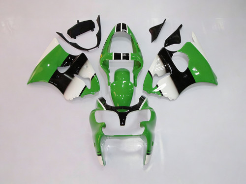 Amotopart Fairings Plastics Kawasaki ZX6R 636 00-02 ZZR600 05-08 Green White Black Ninja Racing