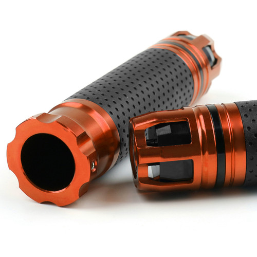 7/8" 22MM CNC Grips Aluminum Sport Racing Bike Handlebar Gel Grips, Orange