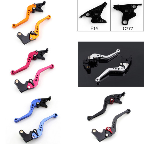 Shorty Adjustable Brake Clutch Levers Kawasaki ZX7R ZX7RR 1989-2003 (F-14/C-777)