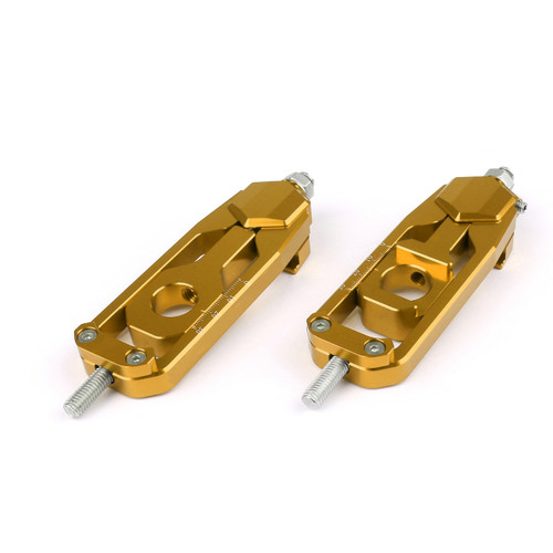 Aluminum Chain Adjusters Tensioners Catena YAMAHA MT-09 MT09 (2014-2015) Gold