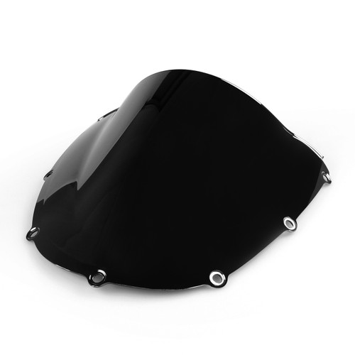 Windscreen Windshield Honda CBR 954 RR (2001-2003), Double Bubble, Black