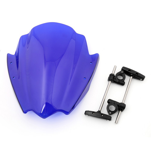 Universal Windshield Windscreen 7/8" & 1" Handlebar Mount BMW Yamaha KTM, Blue