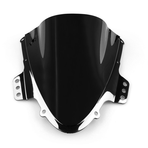 Smoke Black Double Bubble Windscreen For 2009-2016 Suzuki GSXR1000 - Glossy Finish