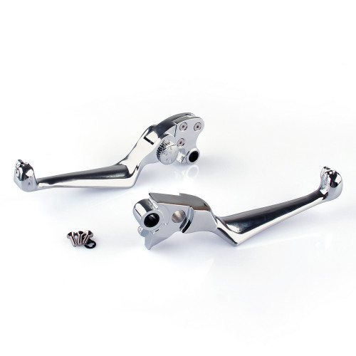 Skull Style Brake Clutch Levers Set Harley Davidson Street Bob FXDB (2007-2009) (2012-2013) Chrome