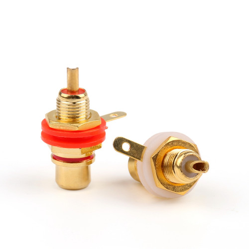 50PCS Gold Plated RCA Jack Panel Mount Chassis Socket Connector