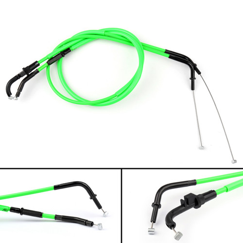 Throttle Cable Push Pull Wire Line Gas For Kawasaki Z800 (13-16) Green