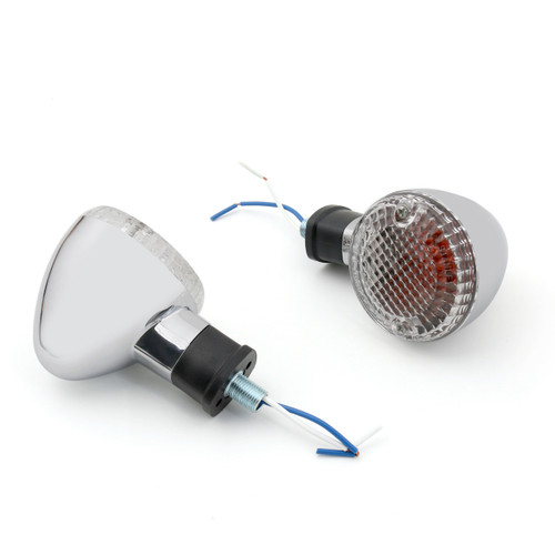 Turn Signal Bullet Lights Motor Universal For Kawasaki Vulcan 800 Yamaha Road Star, ChromeC