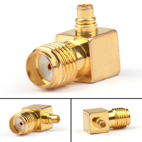 1PC SMA Female Jack to MMCX Male Right Angle 90 Plug RF Coaxial Connector