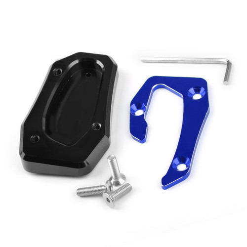 Kickstand Side Stand Plate Extension Pad For Yamaha TMAX T-MAX 530 DX 17-18 Blue