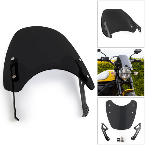 Windshield Windscreen Wind Defector protection For Ducati Scrambler 2015-2018 Black