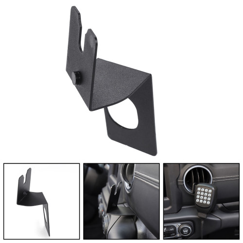 JK CB HAM Radio Mic Holder Passenger Grab Bar Mount Clip Kit Cobra