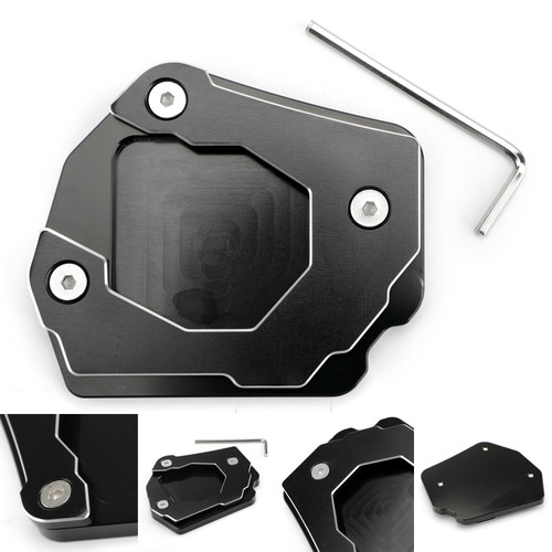 Sidestand Plate Kickstand Extension Pad CNC Aluminium For BMW F800GS 08-16 Black