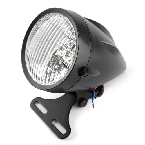 Bullet Headlight Lamp 4 3/4" For Most Motorcycle/Cruisers/Bikes Black
