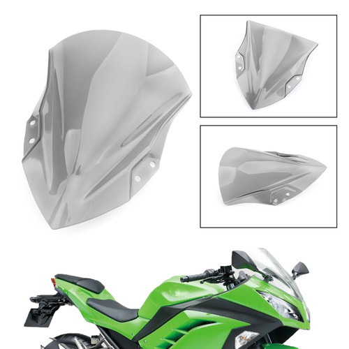 ABS Plastic Windshield Windscreen For Kawasaki Ninja 250 400 2018 Gray