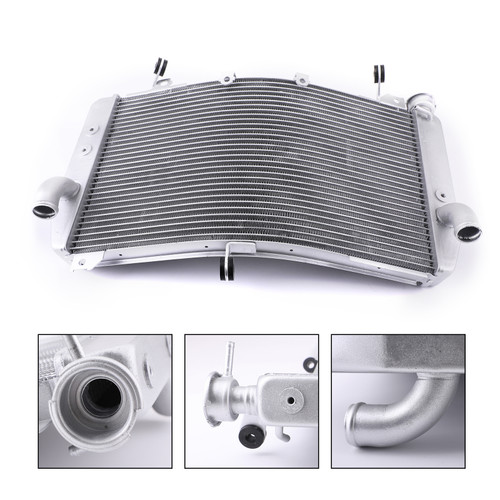 Aluminum Cooler Cooling Radiator For Yamaha YZF R1 YZF R1M 15-17 YZF R1S 16-17 Silver