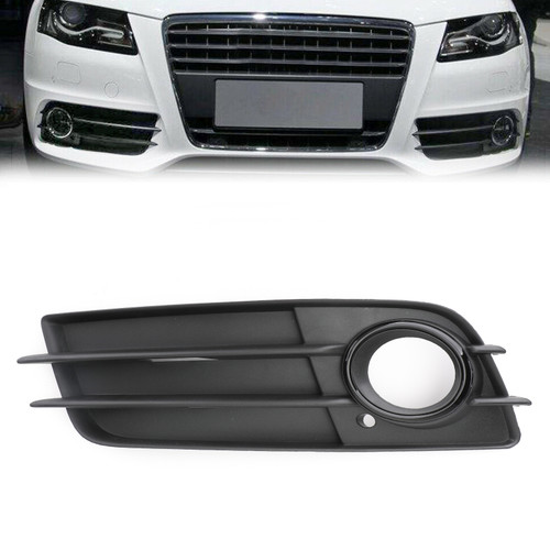 Left Front S-Line Bumper Fog Light Grille For Audi A4 S-LINE S4 08-12 Black