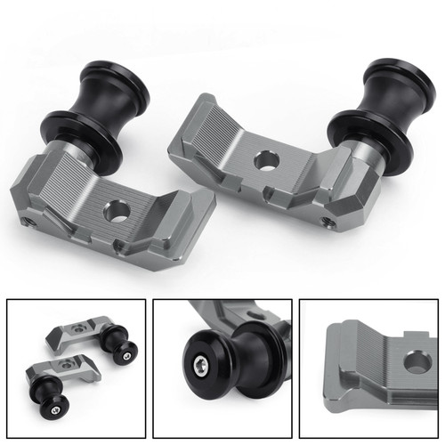 CNC Chain Adjuster Block W/Swingarm Spools Slider For YAMAHA MT-07 FZ-07 14-18 Titanium