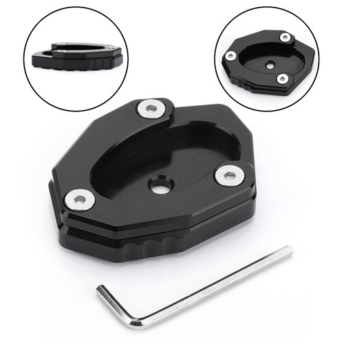Side Stand Kickstand Pad Extension Plate For KAWASAKI Z900RS CAFE 18-19 Versys 1000 17-18 Black