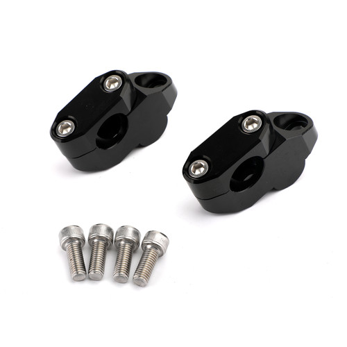 Billet Aluminum 7/8" Handlebar Risers Extensions Kit For 22mm 7/8 Handlebar Motorcycle Black