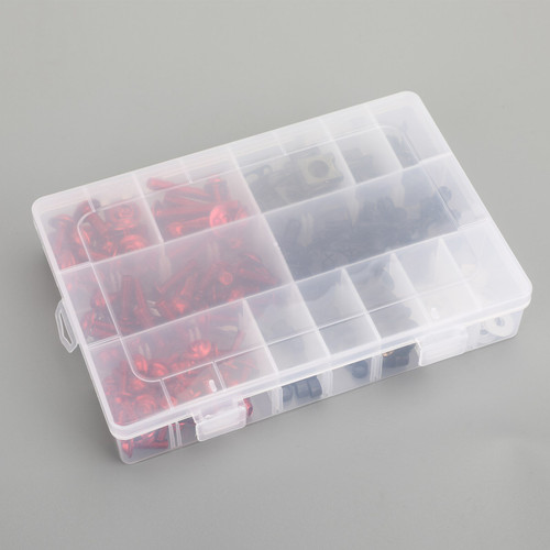 223pcs Fairing Bolt Windscreen Screw Clip Fastener METRIC Universal Fit Red