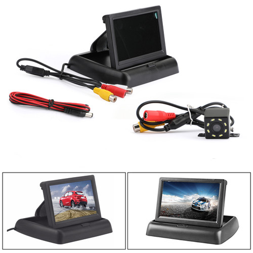 8 LED Reverse Parking Camera + 4.3" TFT LCD Monitor Kit Vehicle System