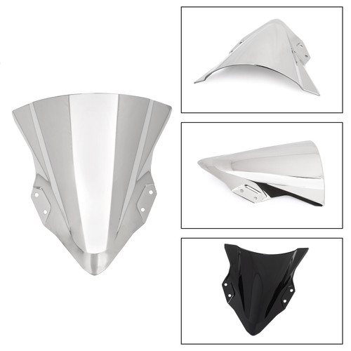 Windshield Windscreen Fit For Kawasaki Ninja 400 18-24 Chrome