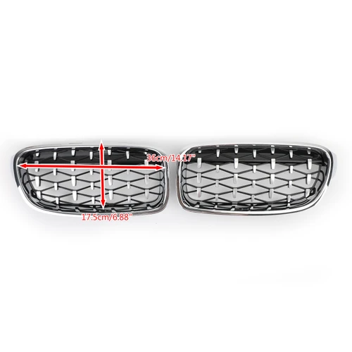 Front Kidney Grille for BMW F30 328i 335i 12-16 Chrome