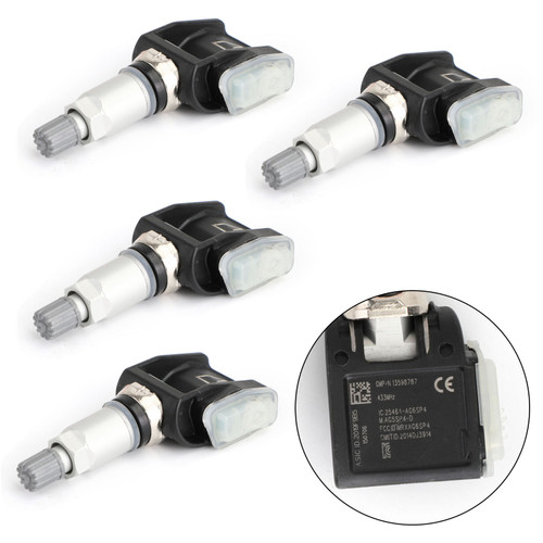 4PCS Tire Pressure Monitoring System Sensor TPMS 13598787 For CHEVY CAMARO 16-18 Black